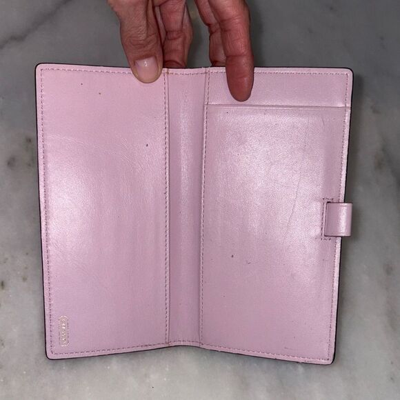 Coach Leather Checkbook Case Wallet - Picture 13 of 14